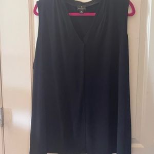 Black sleeveless blouse